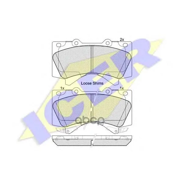 181874_колодки Дисковые Передние! Toyota Land Cruiser 4.7 V8/4.5d V8 08 Icer 181874 Icer арт. 181874