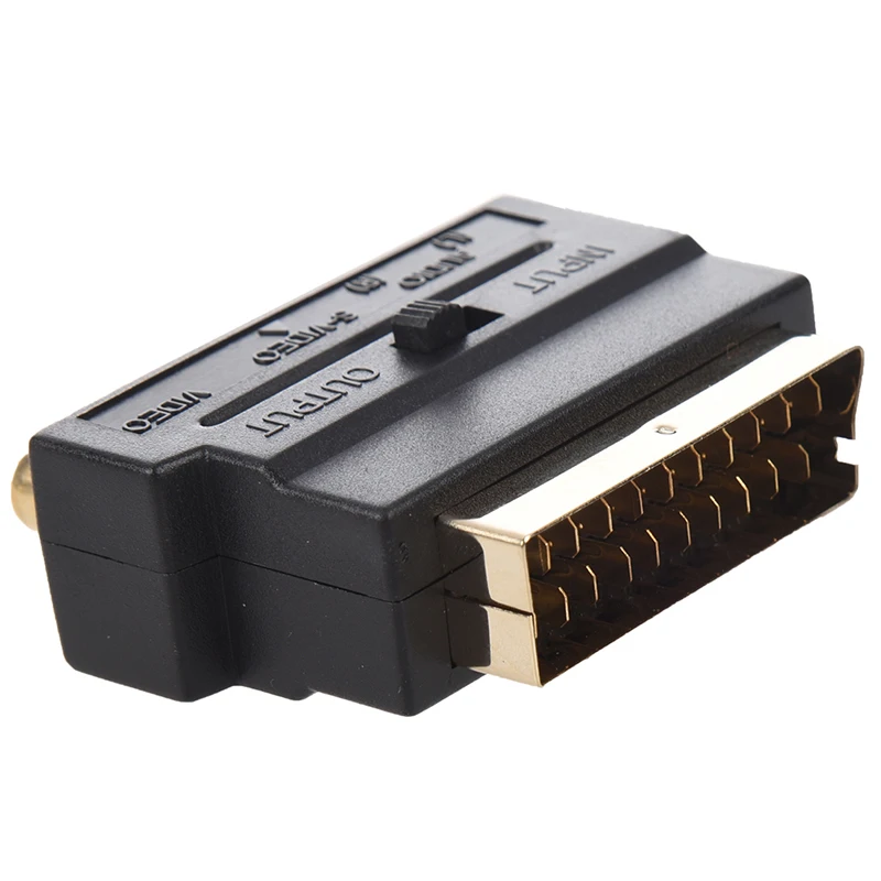 AABB-RGB Scart в Композитный RCA+ S-Video AV tv аудио адаптер