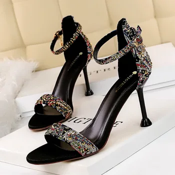 

Rhinestones Lady Dress Shoes Women Pumps Festival Party Wedding Shoes Formal Pumps Career Stilettos High Heels Sandals FIS276