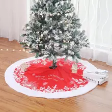 Красная рождественская елка юбка ткань Рождественская елка круглый ковер Рождественское украшение для дома коврик украшения год navidad