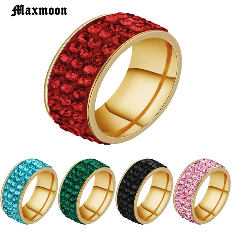 Maxmoon винтажные дневные черные зеленые розовые синие кольца на палец для мужчин