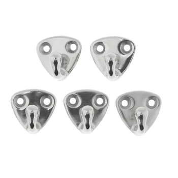 

5-Counted 316 Stainless Steel Coat J Hook Hang Ring Boat Hardware Accessories
