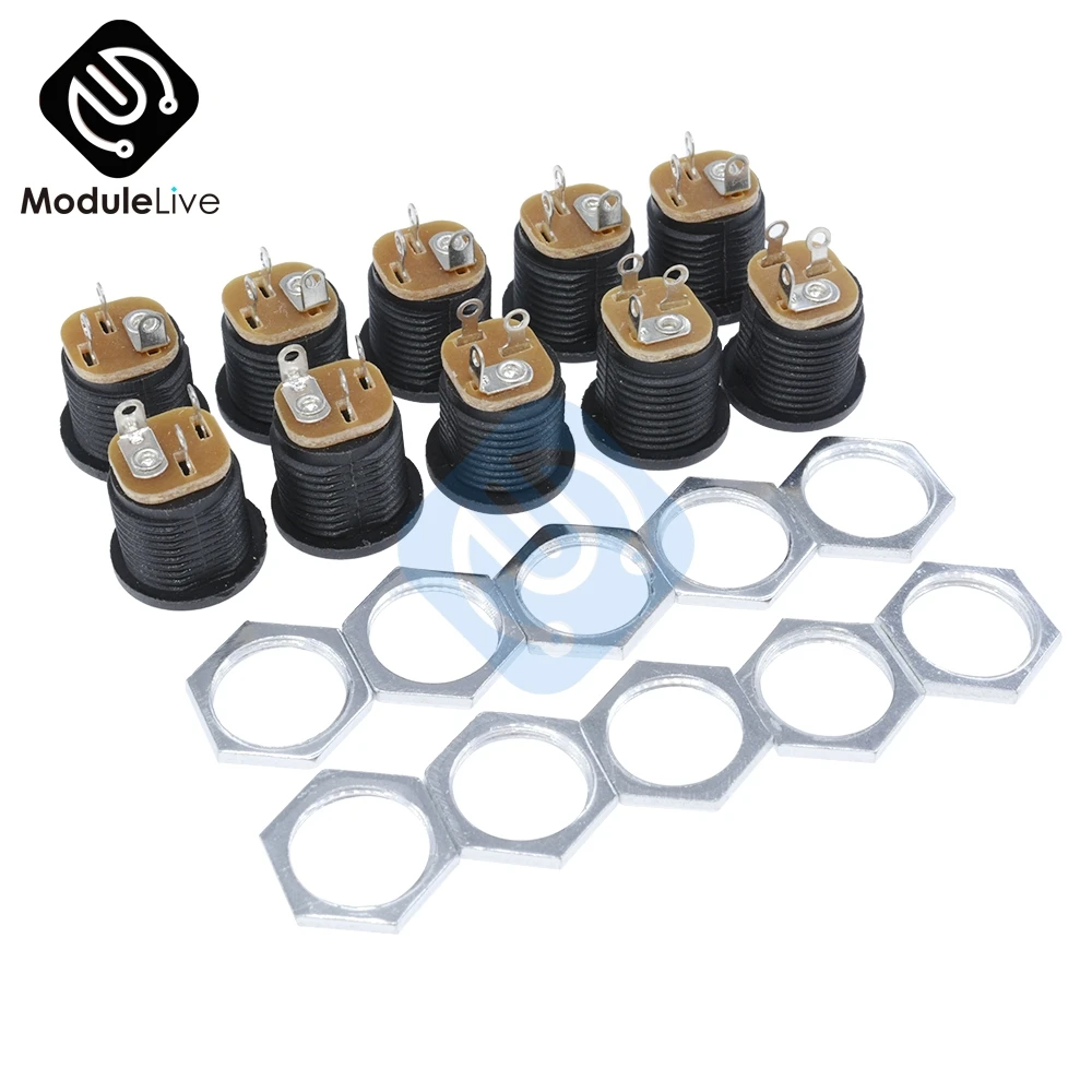 10 шт. гнездо для источника питания 2 5 мм F/S BK DC022|socket f|socket dceffect pedal |