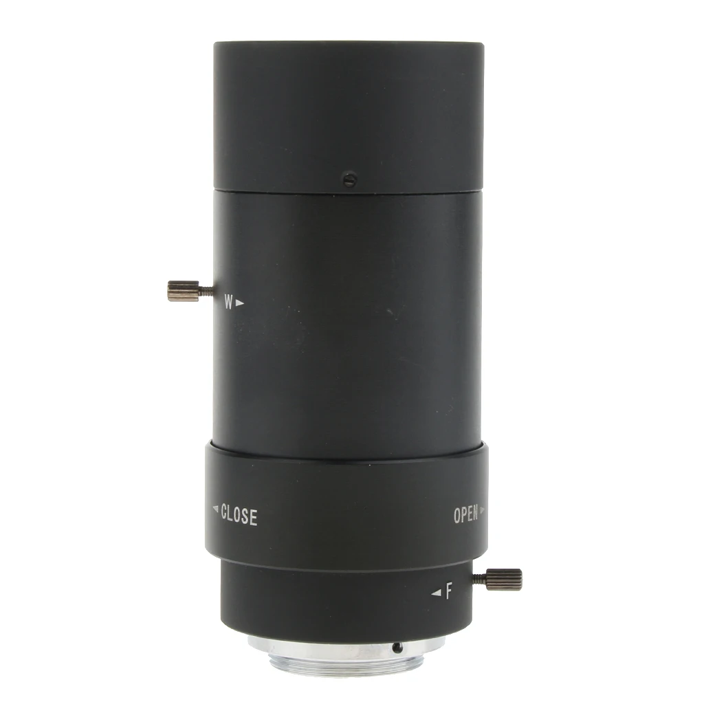 CCTV Secure Camera 5-100mm Varifocal Lens Manual IRIS Zoom CS Mount Format 1/3'' (Black)