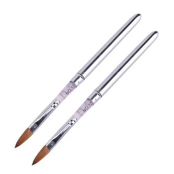 

2pcs Acrylic Nail Art Painting Brush Pen Steel Tube Nail Phototherapy Ight Therapy Pen Spiral Pen Crystal Pen Accessories