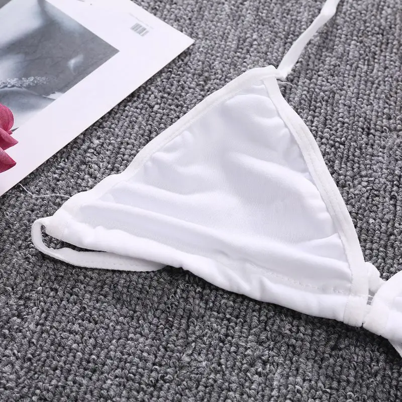 1 Set Women's Sexy Micro Thong G string Lingerie Top Bra Bottom Bikini Beach Swimwear