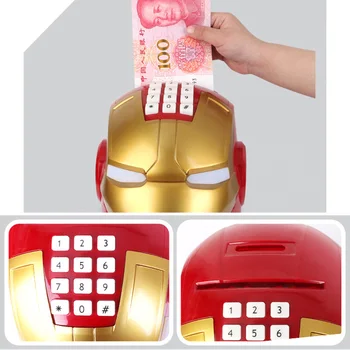 

Piggy Bank Money Bank New Simulated Iron Man Money Storage Tank Children'S Cartoon Music Password Automatic Money Storage