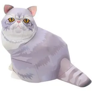 Бумажная 3D модель короткого кота сделай сам мультяшная трехмерная бумажная