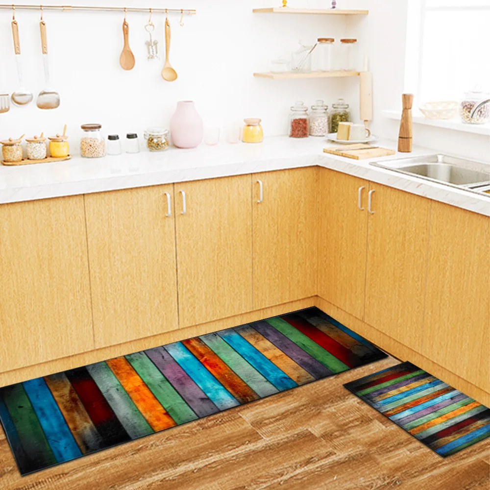Urijk 3D Printing Carpet Creative Europe Type Hallway Doormat Anti- Slip Bathroom Carpet Absorb Water Kitchen Mat/Rug