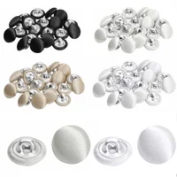 20Pcs Cloth Buttons Smooth Satin Covered Wedding Dress Back buckles Metal Shank Buttons for Tuxedo Suits Gowns Blouses Coats 1