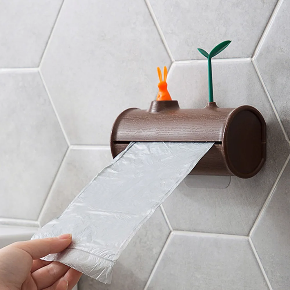 Wall Plastic Bag Storage Box Garbage Trash Bags Container Multi-purpose Kitchen Tools Bathroom Organization | Дом и сад