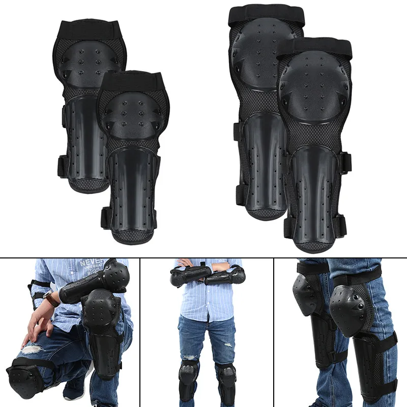 4 шт. наколенники для езды на мотоцикле налокотники защитные накладки PE Shell W/EVA костюм для спорта на открытом воздухе Moto защитное снаряжение