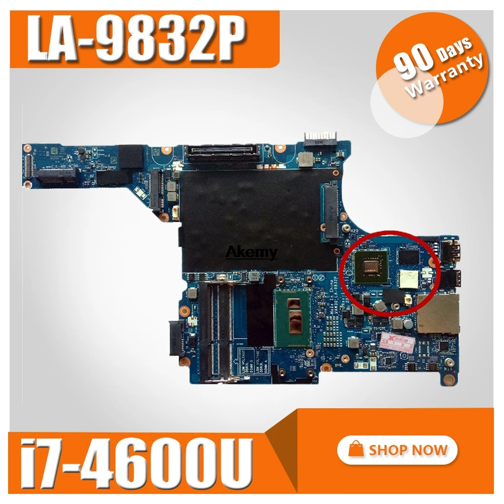 

Laptop motherboards For Dell Latitude E5440 Motherboard i7-4600U CPU 2GB - NR2XX 0NR2XX LA-9832P tested OK