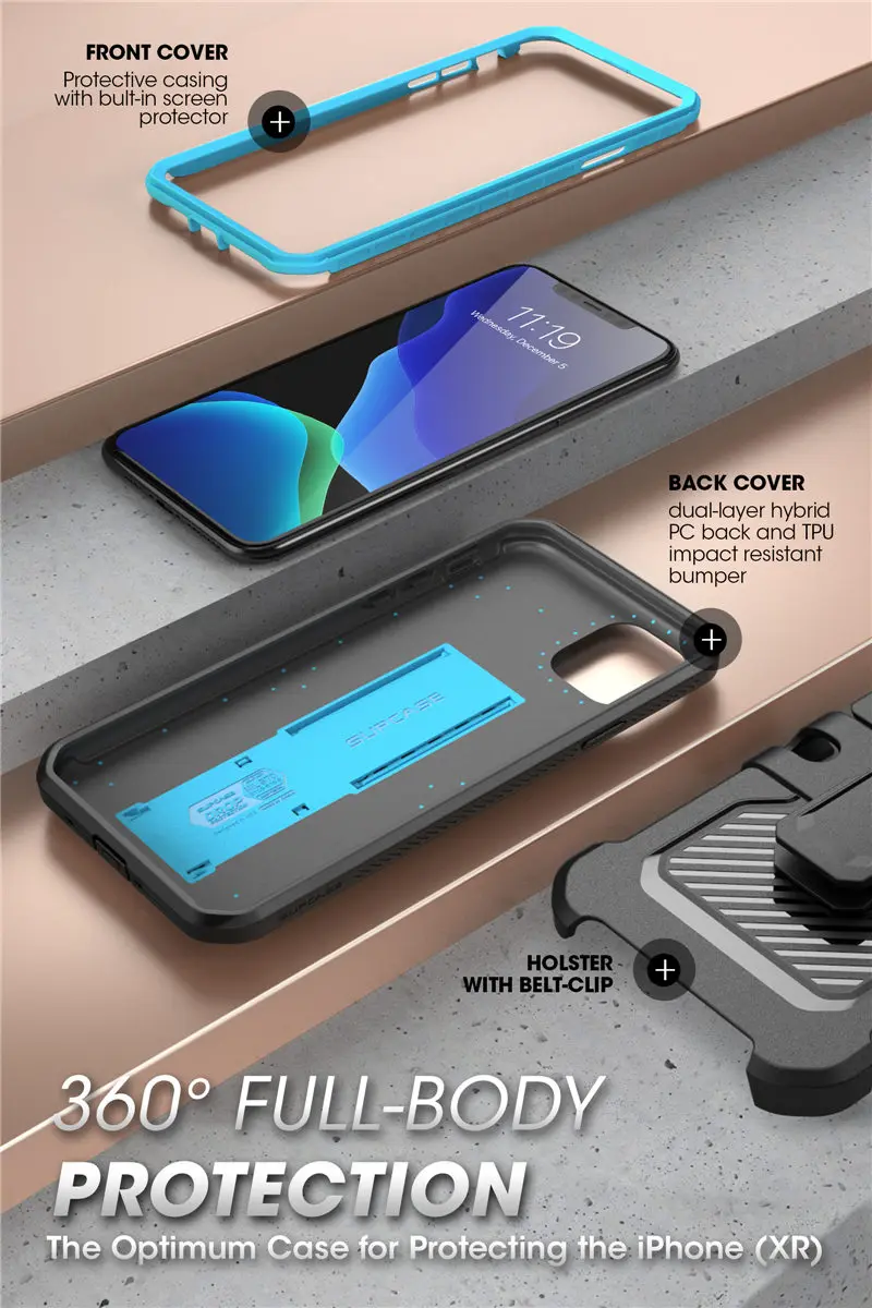 SUP чехол для iPhone 11 Pro Max чехол 6,5 дюймов UB Pro цельная прочная кобура Чехол со встроенной защитной пленкой и подставкой