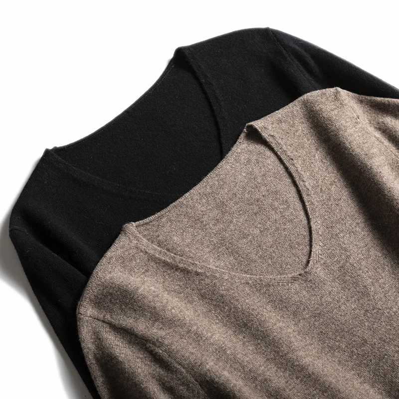 SuyaDream 2021 Winter Midi Dresses 100%Basulan Wool V neck Sashes Pullover Dress 2021 Fall Winter Sweaters for Woman Black