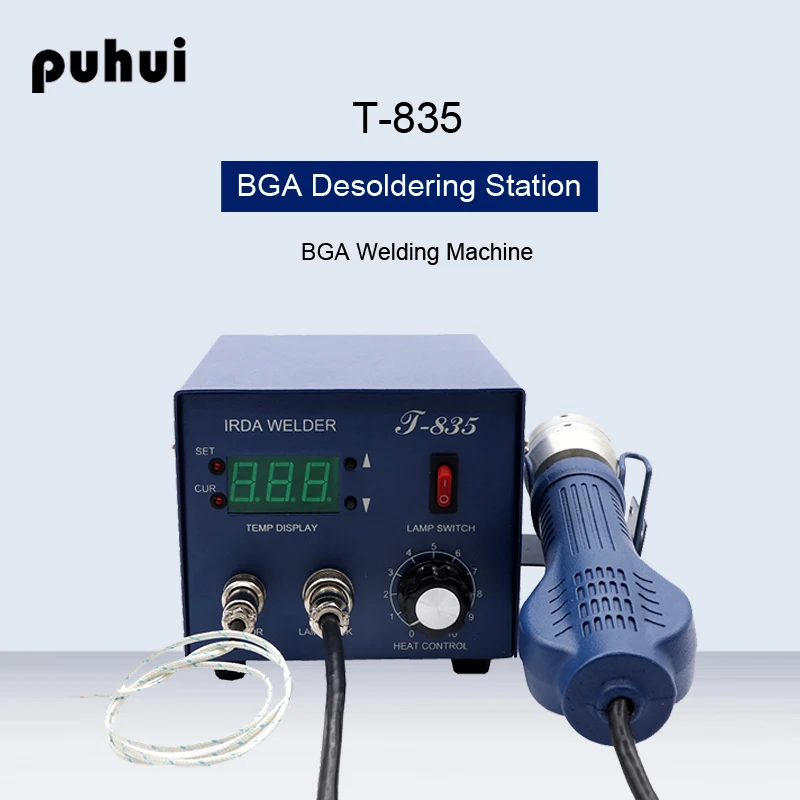 

Puhui T-835 Infrared BGA Soldering Desoldering Station SMD Rework Station BGA IRDA Welding Machine Repair Soldering Station