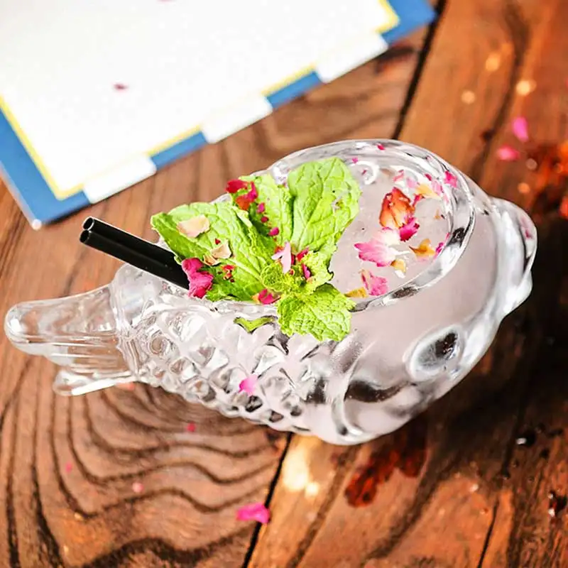 Креативные рыбные Коктейльные стеклянные бессвинцовые прозрачные бокалы для вина домашний бар вечерние коктейльные стаканы для сока Бар Декор подарок 190 мл