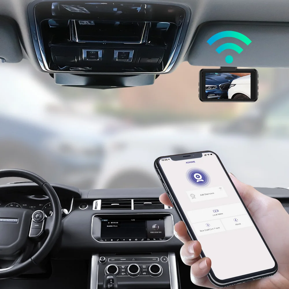 AZDOME M17 FHD1080P видеорегистратор ночного видения ADAS автомобильный WiFi с двумя