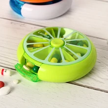 

Storage Organizer Weekly Rotating Pill Box Case Splitter Tablet Storage Organizer Medicine 7 Day Pill Container For Travel GN