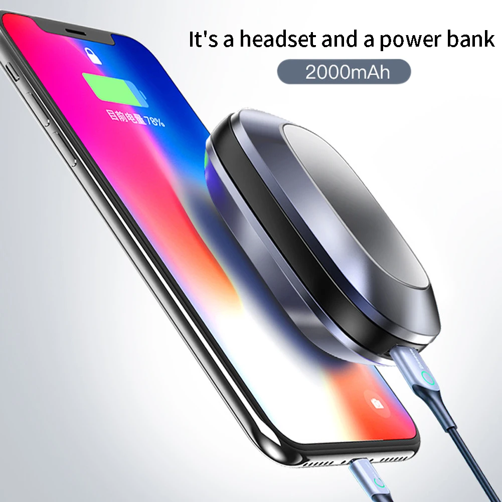 IPX7 водонепроницаемый Bluetooth наушники внешний аккумулятор беспроводной светодиодный цифровой дисплей зарядка через usb Интеллектуальный съемный колпачок сенсорное управление