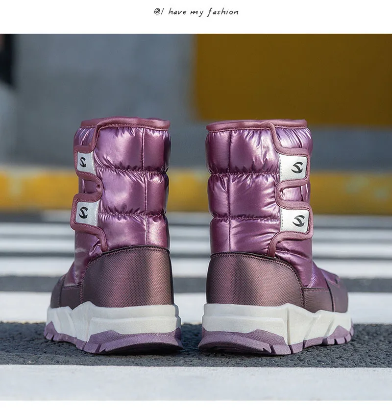 Детские теплые ботинки для русской зимы мягкие теплые ботинки для девочек и мальчиков водонепроницаемые ботинки из искусственной кожи на год для школы-30 градусов