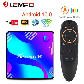 

X88 PRO 10 TV Box Android 10.0 4GB 64GB 128GB Rockchip RK3318 4K Media player android tv box Google Voice Youtube smart tv box