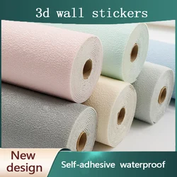 Self-Adhesive 3D Wall Stickers Foam Waterproof Firewall Paper Ceiling Decoration Home Bedroom Living Room BackGround Decoration