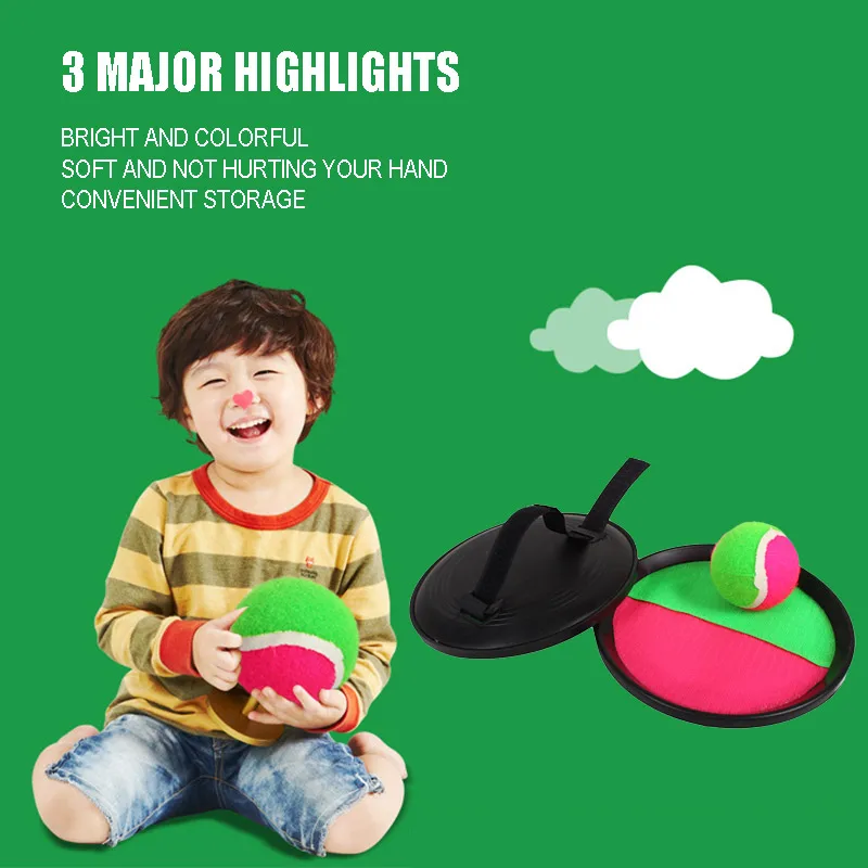 Sticky Ball BatsToy Set Throw and Catch Outdoor Sports Catch Ball Game