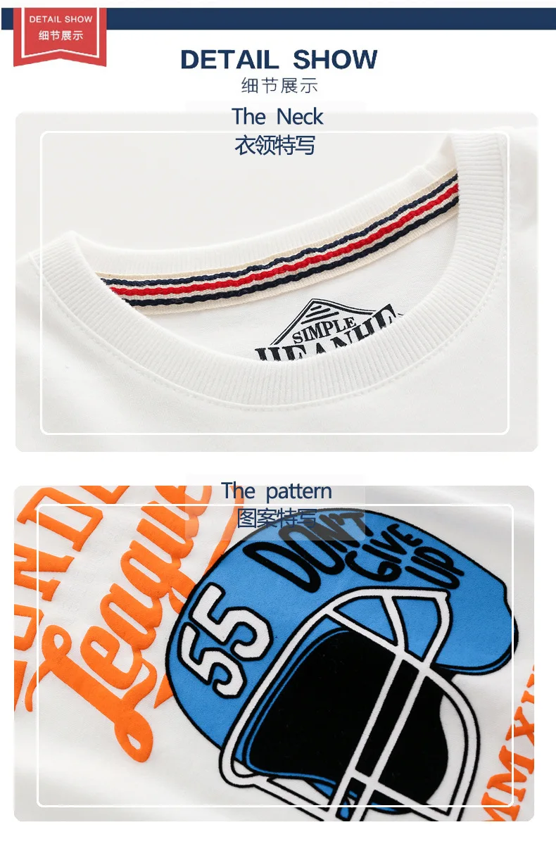 BOY'S T-shirt Long Sleeve Spring And Autumn New Style Childrenswear T-shirt Boy Western Style Base Shirt Fashion Baseball C