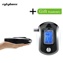 Rylybons профессиональный цифровой тестер дыхания Алкотестер ЖК-дисплей с 5 мундштук AT6000 Высокая точность в автомобиле