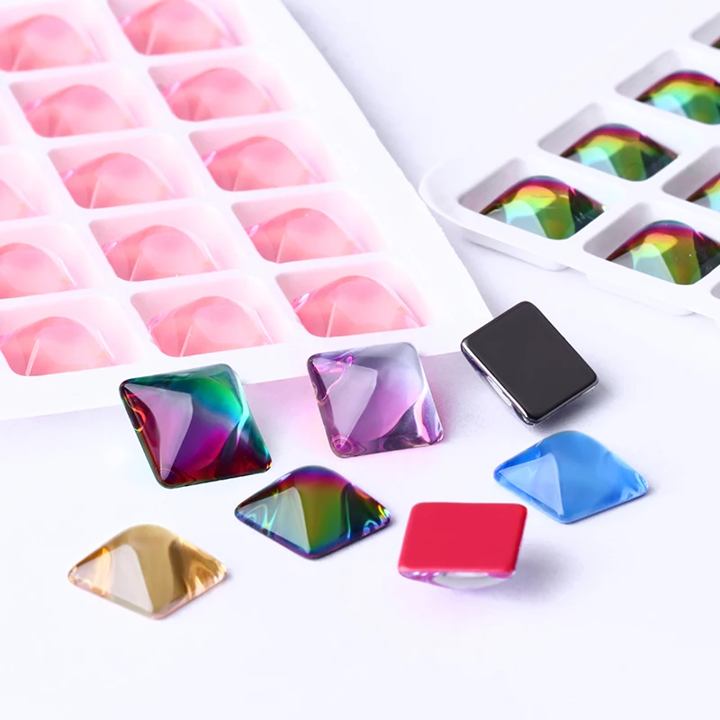 Небольшой квадратный клей для стразы 4 мм с плоским основанием украшения