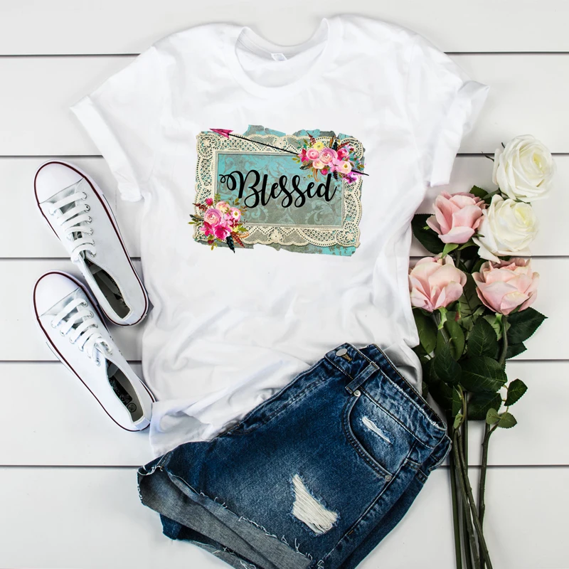 Женская графическая футболка с акварельным принтом, Женская Винтажная футболка с изображением мира, компаса, камеры, цветов, женская футболка - Цвет: coz9874