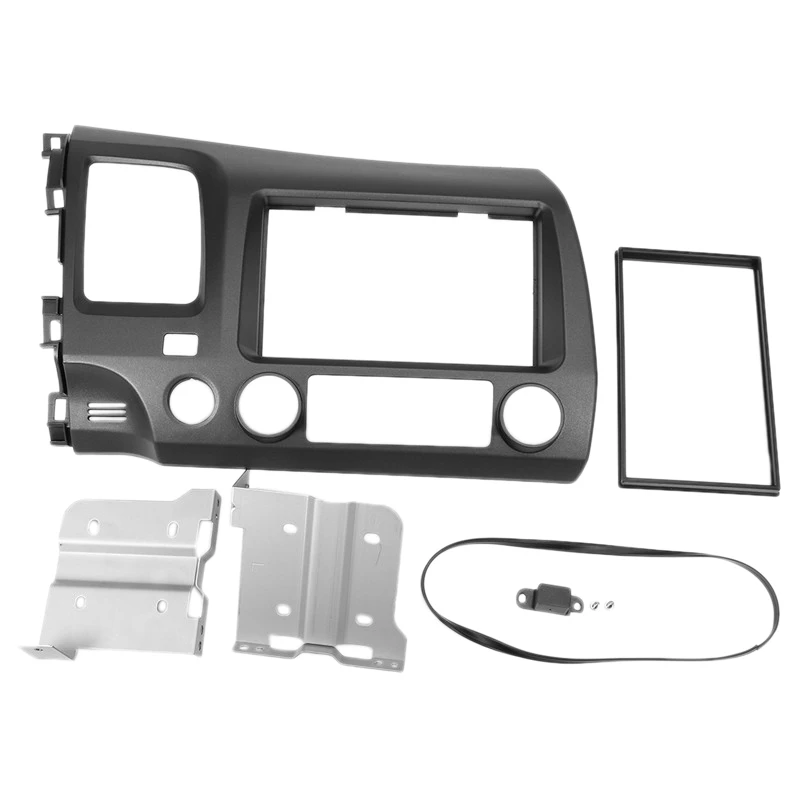 2 Din рамка для Honda для Civic 2007-2011 Автомобильная Радио фасции ободок отделка комплект тяжелый ABS пластик двойной Din стерео приборная панель