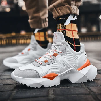 

Men Vulcanize Shoes Lightweight Breathable Men Shoes Robot Tide Shoes Casual Shoes Men Trainers Sneakers 2019