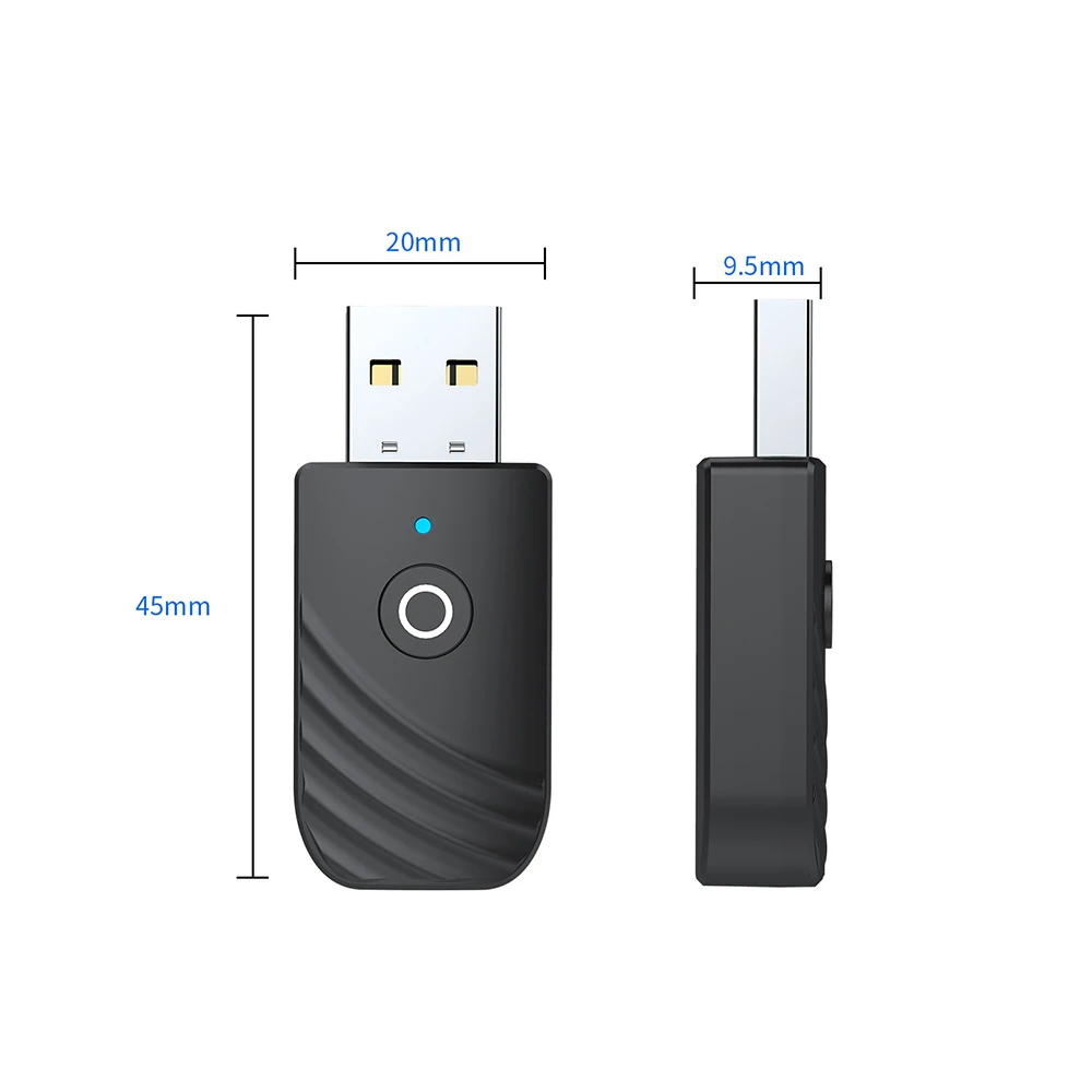 Высококачественный USB Bluetooth 5 0 адаптер 3 мм AUX аудио приемник передатчик