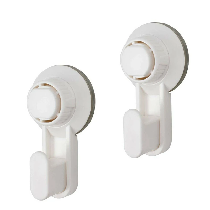2 Pcs White 2/4 шт, настенные, сильные, водонепроницаемые, многоразовые полотенца для ванной комнаты, кухонные, мощные крючки на присоске, подвесной инструмент, вакуумный держатель - Цвет: 2 Pcs White