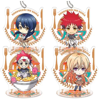 

New Arrived 9cm Food Wars! Action Figure Anime Toy Transparent Acrylic Toys Key Chain Cute Decorative Ornaments