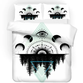 

Yi Chu Xin 3d Moon eyes Duvet Cover with Pillowcase luxury Cool design Bedding Set Queen Size Quilt Cover Comforter bed set