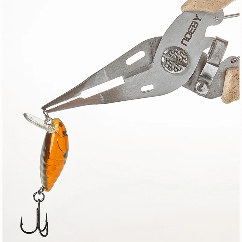 NOEBY الصيد اكسسوارات كماشة صغيرة أداة لصغيرة زلة حلقة من السحر الفولاذ المقاوم للصدأ كماشة صيد جديلة خط القاطع