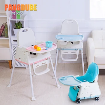 

Multifunctional Baby Highchair To Eat Food Baby High Chair for Feeding Dinner Chair with Wheels&cushion for 1~6 Years Old Kids