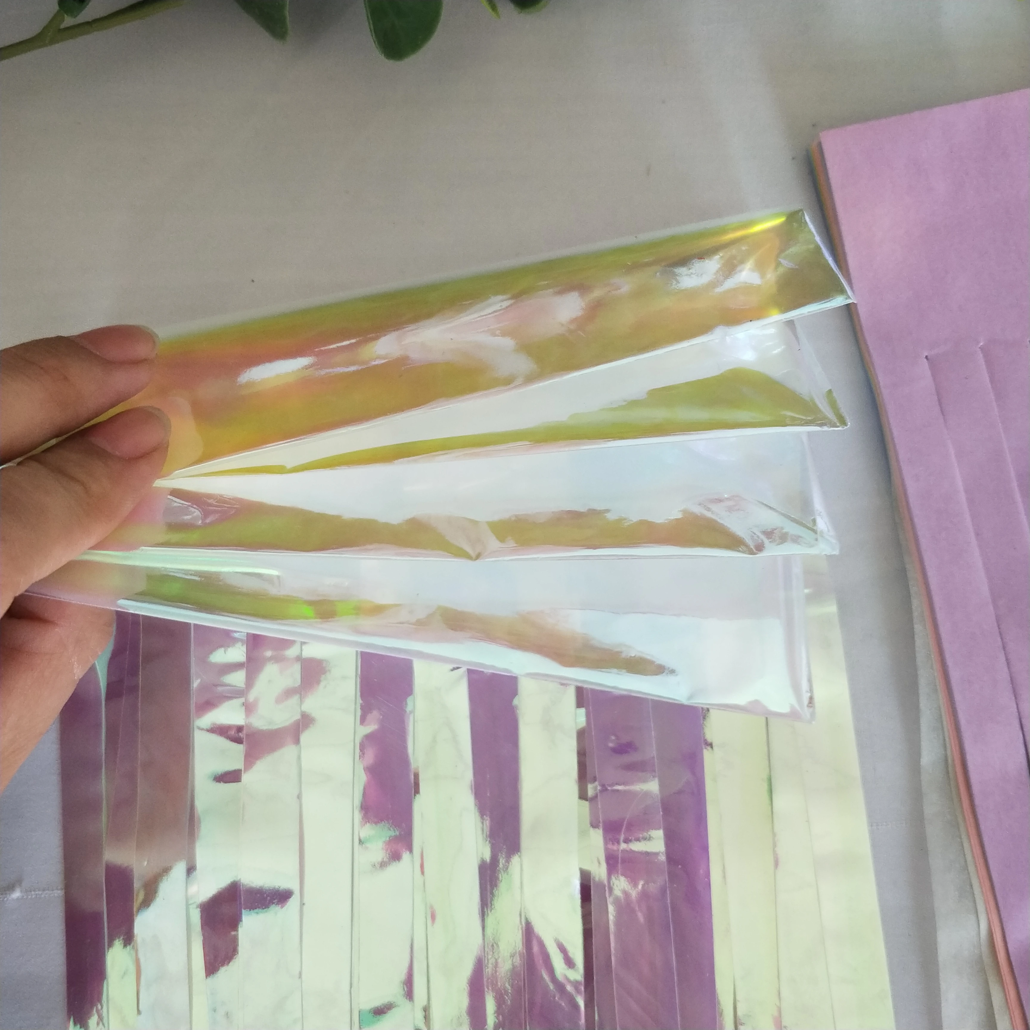 rainbow tissue paper tassel banner decoration 10ft long