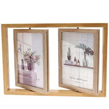 

6 Inch Siamese Photo Frame Wooden Retro Picture Frame Chic Photo Holder Home Desktop Decoration