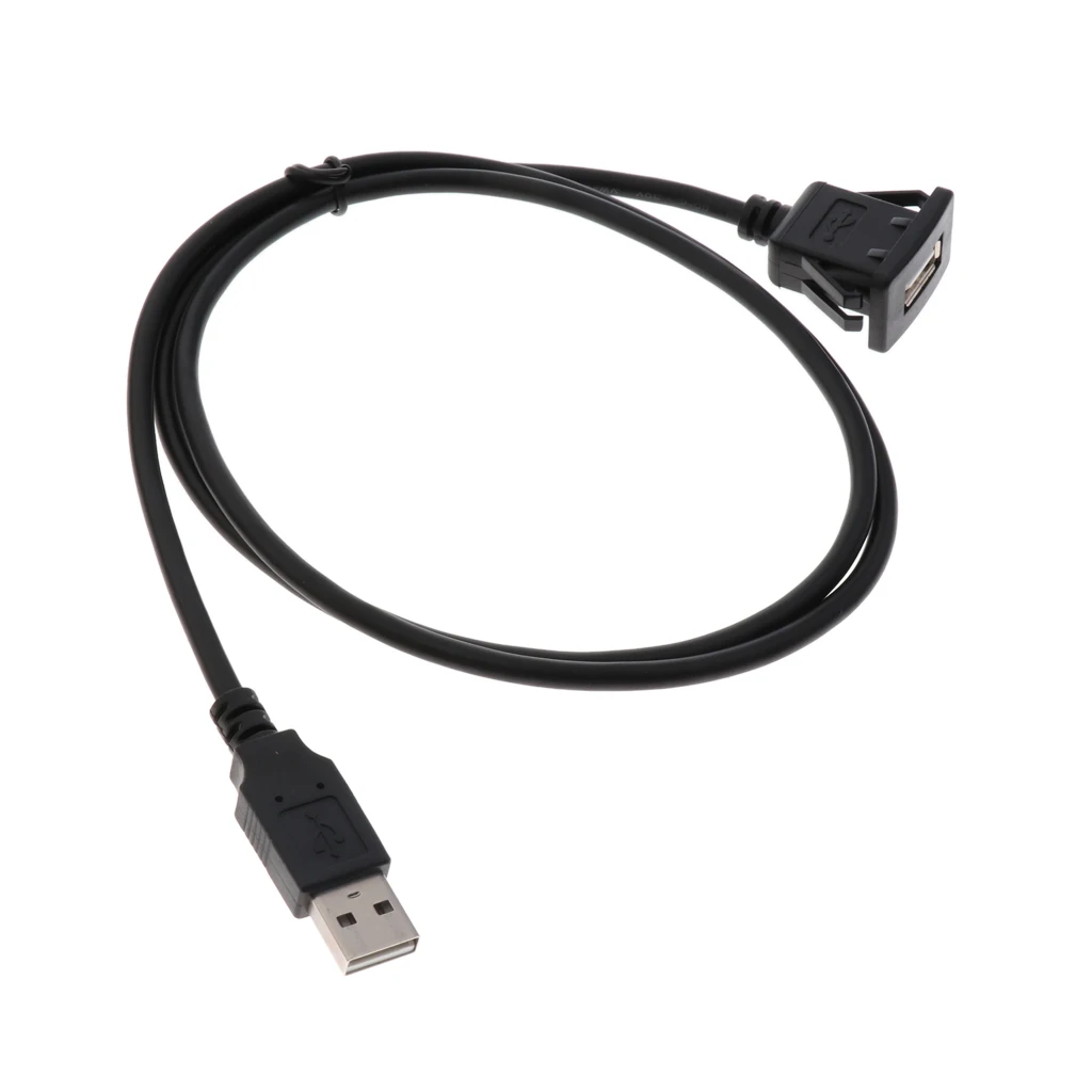 Абсолютно Прочный USB2.0 УДЛИНИТЕЛЬ кабель для монтажа на панели приборной панели комплект квадратный 1 м