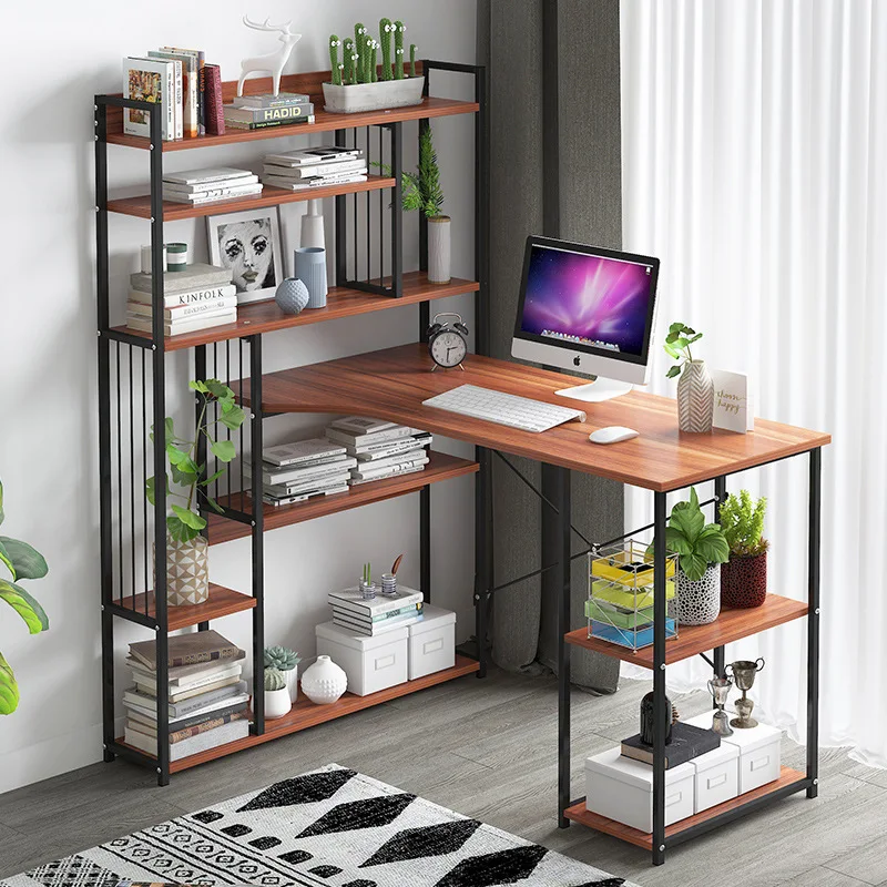 

Computer Table Simplicity with Bookshelf One-piece Table Economical Province Space Desktop Table for Student Study Table Writing