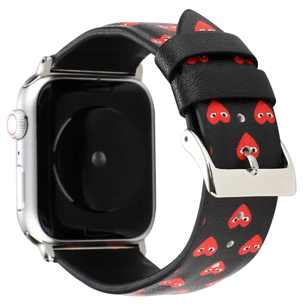 Ремешок кожаный для apple watch band 44 мм 40 42 38 Series 5 4 3 2 1|Ремешки часов| |