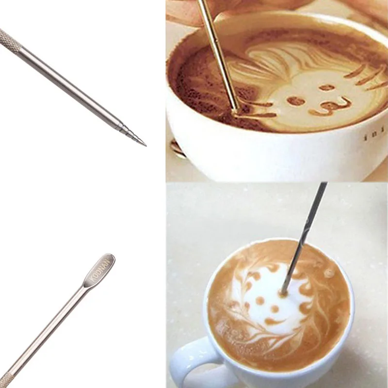 1 шт. декоративная ручка для бариста капучино эспрессо|Иглы рисунков на кофе| |