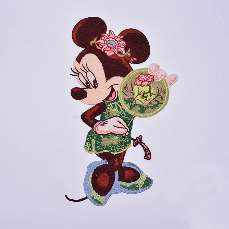 Женские нашивки с вышивкой Disney Mickey Mouse мягкие тканевые для одежды