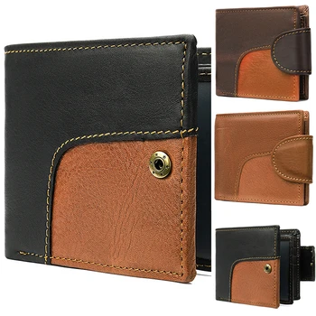 

2020 New 100% PU Men Wallet Small Mini Card Holder Male Walet Pocket Retro Purse High Quatily