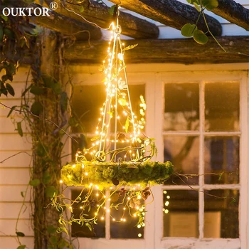 

600 LEDs Vines lights Copper Wire Fairy icicle Lights LED Fairy Garden Lights for Home Christmas Wedding Party Decoration
