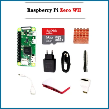 

S ROBOT Raspberry Pi Zero WH DEV Kit 1GHz single-core CPU 512MB RAM 2.4G WiFi Bluetooth include MINI HDMI uUSB Cable RPI195